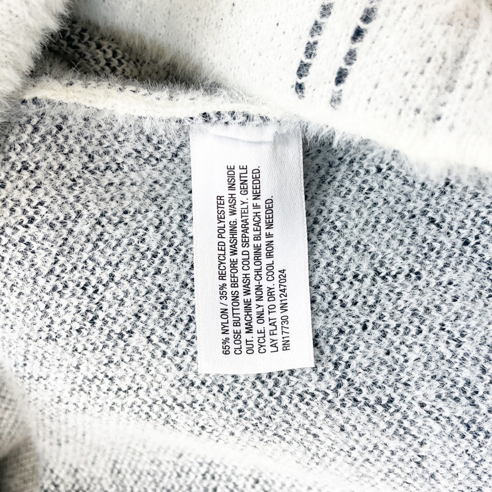 Woolrich X Target Women's Light Gray Fuzzy Knit Shacket Button Up Jacket Size L - Picture 5 of 6